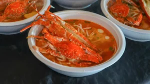 Món Bánh Canh Tôm Hùm tại nhà hàng Vịnh Xanh Cam Ranh